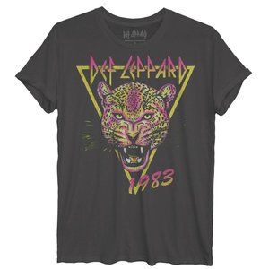 COPY - DEF LEPPARD 1983 NEON CAT BOYFRIEND T-SHIR…